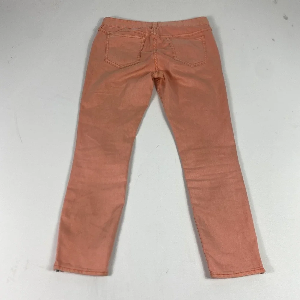 Free People Jeans Womens 29 Pink Ankle Zip Skinny Stretch Denim Casual‎